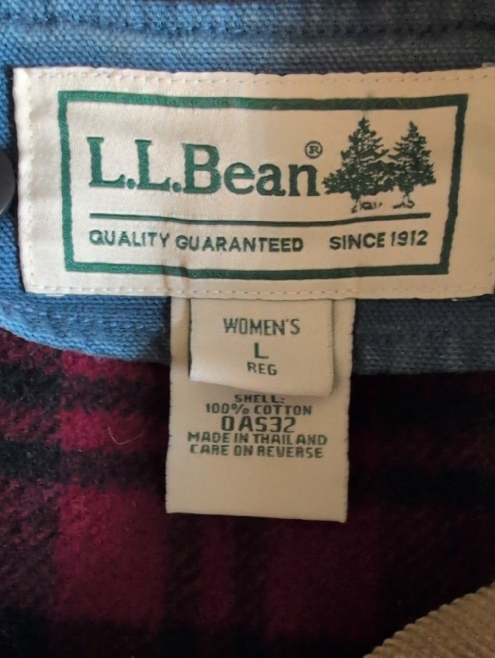 L.L. Bean Vintage Blanket Lined Chore Barn Coat Size Large - Picture 13 of 15